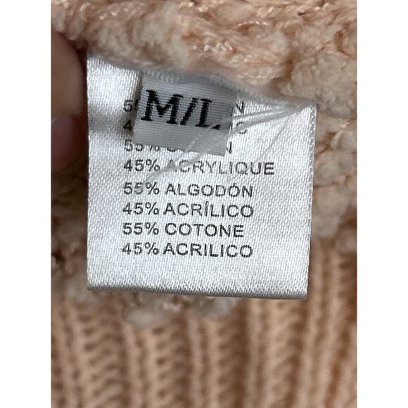 Spencer & Ella Women's M/L light pink textured hooded sweatshirt sweater NEW - Picture 4 of 6